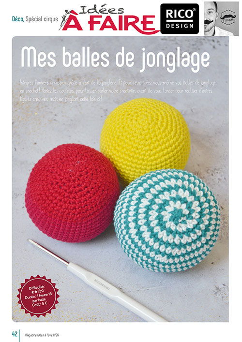 Balles de jonglage tricoté