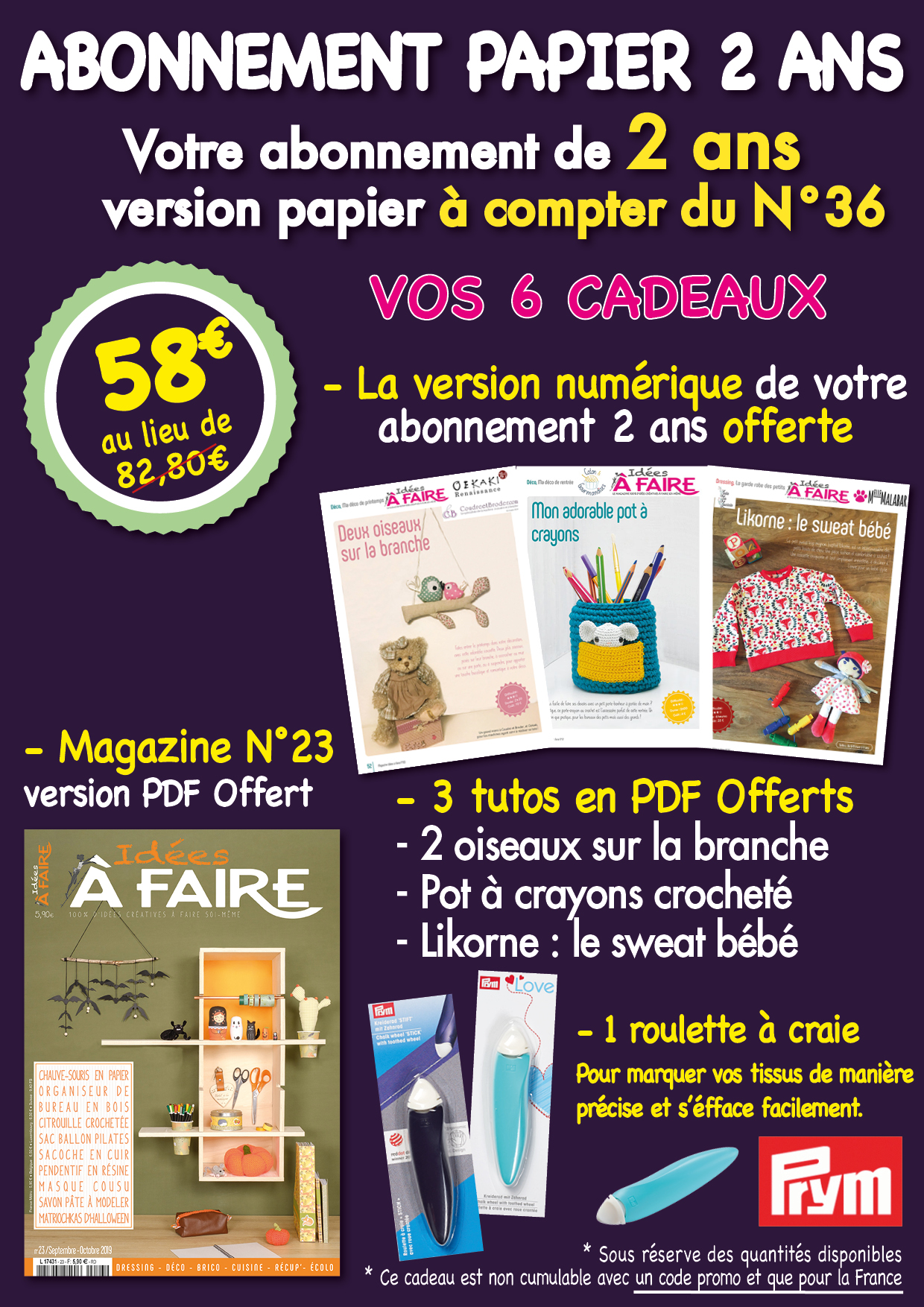 Offre D Abonnement 2 Ans Version Papier Cadeaux Idees A Faire Magazine