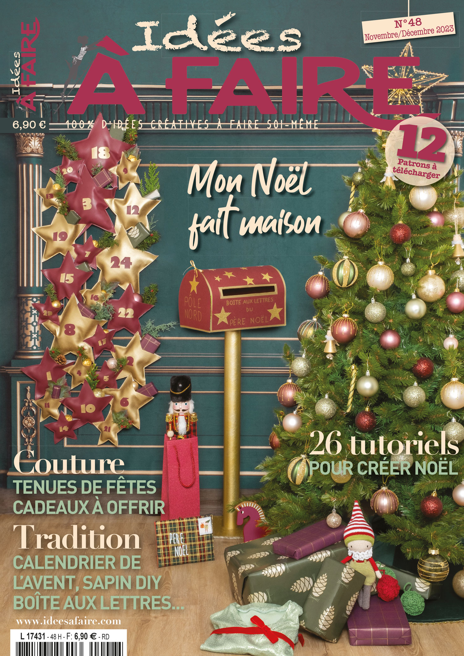 DIY Noël : tutoriel pour décorer une couronne de l'Avent avec de la laine -  Marie Claire