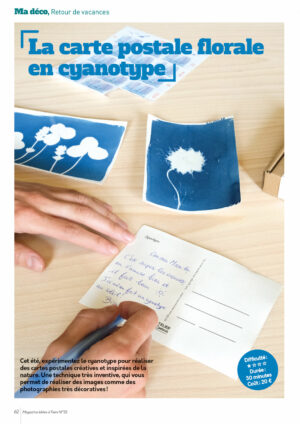 Carte postale cyanotype dans Idées à Faire N°52