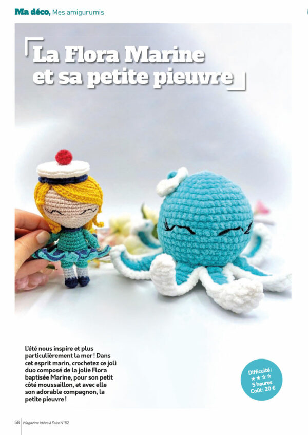 Flora Marine et sa pieuvre de Valérie Fil Un Crochet dans Idées à Faire N°52