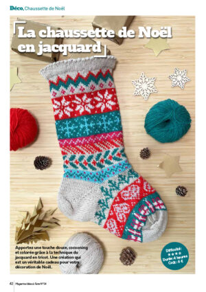 Chaussette de noel en jacquard dans Idées à Faire 54